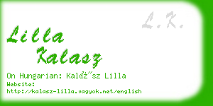 lilla kalasz business card